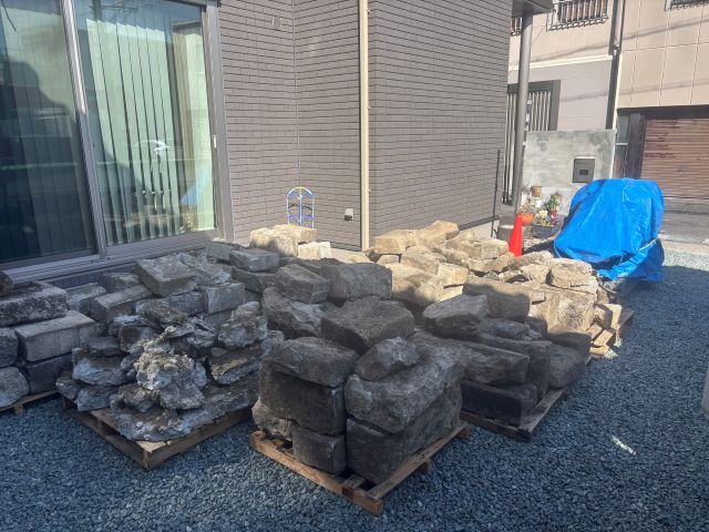 桑名市佛眼院　永代供養墓工事　⑥無縁塚解体